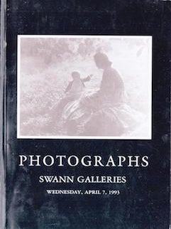 Item #69-4893 Photographs April 7 1993 Sale #1623 Lots #1 - #598. Swann Galleries