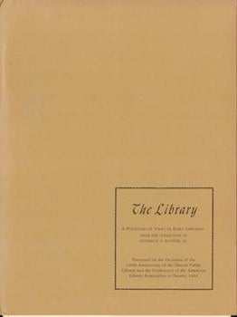 Item #69-4924 The Library - A Portfolio of Views of Early Libraries from the Collection of...