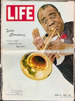 Item #69-4933 Louis Armstrong - "I never did want to be no Big Star" April 15, 1966. Life