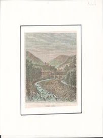 Item #69-6346 Ardeche 17 Chateau de Ventadour, 19th c. French Engraver