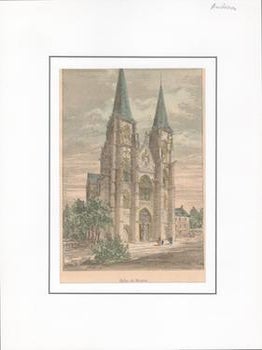 Item #69-6422 Eglise de Mouzon Liv. 419. T. V. -- 32. 19th c. French Engraver
