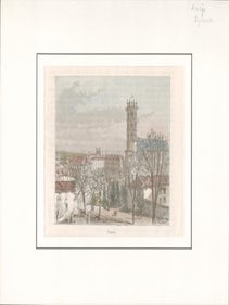 Item #69-6447 Ariege 25 Pamiers. 19th c. French Engraver