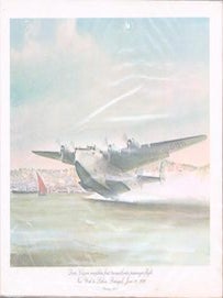Item #69-6636 Historic First Flights of Pan American Clippers: Dixie Clipper completes first...