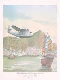Item #69-6640 Historic First Flights of Pan American Clippers: Philippine Clipper arrives Hong...