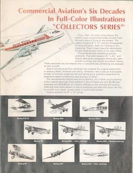 Item #69-6795 Commercial Avication's Six Decades in Full-Color Illustrations "Collectors Series". Johns-Byrne Company.