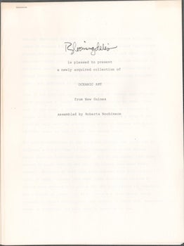 Item #69-6804 Oceanic Art from New Guinea. Roberta Nochimson Bloomingdale's, curator