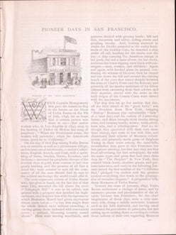 Item #69-6853 Pioneer Days in San Francisco. John Williamson Palmer