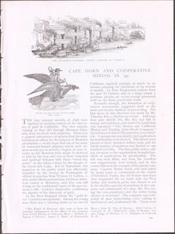 Item #69-6854 Cape Horn and Cooperative Mining in '49. Willard B. Farwell