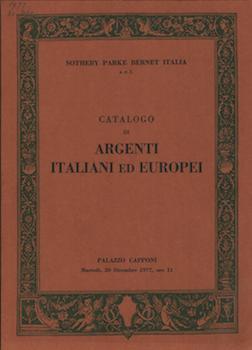 Item #69-7503 Argenti Italiani ed Europei. 20 December, 1977 Sale # "GIORGIO". Lot #s 1-127....