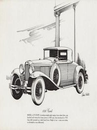 Item #69-7922 1930 Cord. Model L-29 Coupe. Richard Mallette, Artist