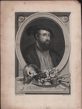 Hern&aacute;n Cort&eacute;s (Engraved Portrait. Ferdinand Selma, Engr.