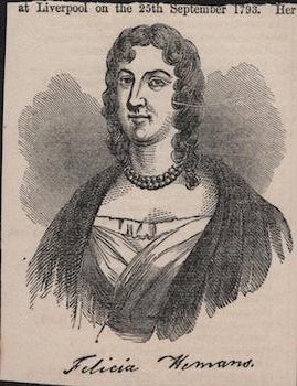 Item #69-8053 Felicia Hemans. (Engraved Portrait). 19th century English engraver.