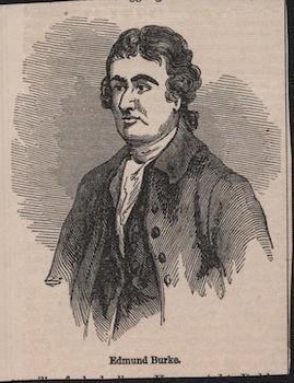 Item #69-8070 Edmund Burke. (Engraved Portrait). 19th century English engraver.