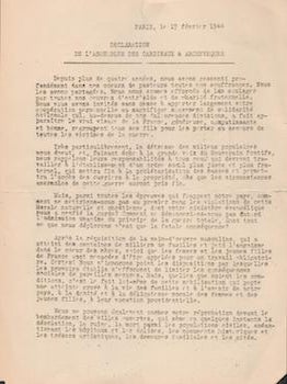 Item #69-8206 DECLARATION From the Assembly of Cardinals & Archbishops. Assembly of...