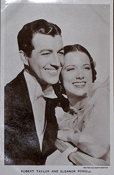 Item #70-0028 Robert Taylor and Eleanor Powell. (Scene from the motion picture "Broadway Melody...