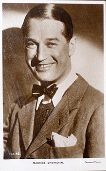 Item #70-0086 Maurice Chevalier. 20th Century Photographer