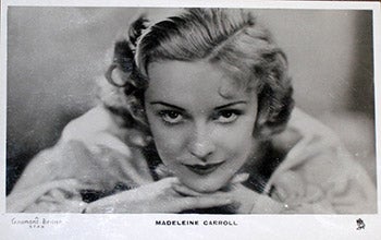 Item #70-0129 Madeleine Carroll. 20th Century Photographer.