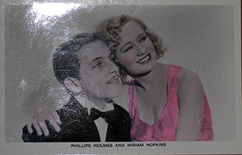 Item #70-0143 Phillips Holmes and Miriam Hopkins. (Scene from the motion picture "Two Kinds of Women."). 20th Century Photographer.