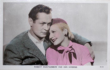 Item #70-0168 Robert Montgomery and Ann Harding. (Scene from the motion picture "When Ladies Meet".). 20th Century Photographer.