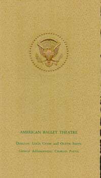 Item #70-0495 American Ballet Theatre In Honor of His Imperial Majesty The Shahanshah of Iran:...