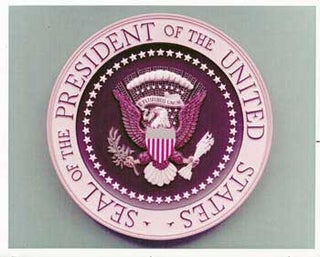Item #70-0587 Original official White House color photograph of the Seal of the President of the...