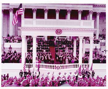 Official White House Photographer - Original Official White House Color Photograph of President Richard Nixon's Inauguration Ceremony