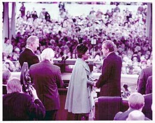 Item #70-0597 Original official White House color photograph of President Richard Nixon's...