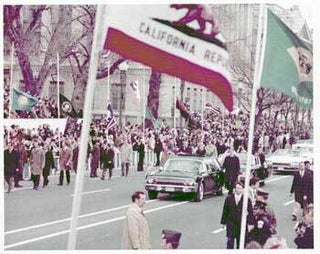 Item #70-0600 Original official White House color photograph of President Richard Nixon and First...