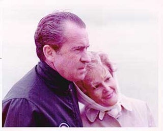 Item #70-0609 Original official White House photograph of President Richard Nixon and First Lady...