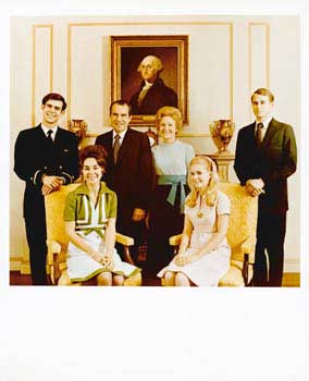 Item #70-0618 Original official White House portrait of First Family: President Richard Nixon,...