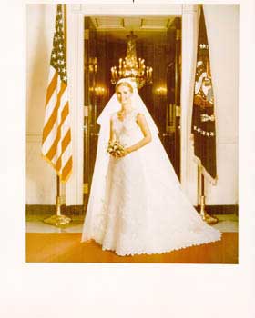 Official White House Photographer - Original Official White House Portrait of First Daughter Patricia Nixon in Wedding Dress