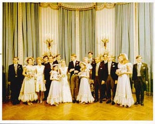 Item #70-0623 Original official White House portrait of First Family at Patricia Nixon's wedding...