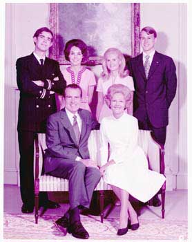 Item #70-0630 Original official White House portrait of First Family: President Richard Nixon,...