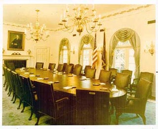Item #70-0644 Original official White House photograph of Cabinet Room. Official White House...