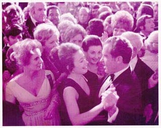 Item #70-0649 Original official White House photograph of President Richard Nixon dancing with...