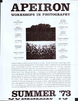 Item #70-0663 Apeiron: Workshops in Photography. Summer '73. Peter Schlessinger
