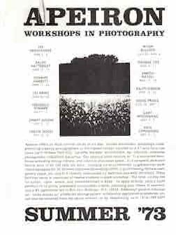 Apeiron: Workshops in Photography. Summer '73.