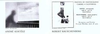 Item #70-0677 Andre Kertesz, Robert Rauschenberg. (Reception and Preview: Monday, June 18, 1973,...