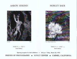 Item #70-0680 Aaron Siskind, Morley Baer. (Reception and Preview: Friday, March 30, 1973, at the...