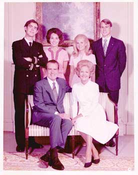 Item #70-0688 Original official White House portrait of First Family: President Richard Nixon,...