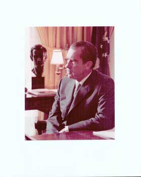 Item #70-0691 Original official White House portrait of President Richard Nixon. Official White...