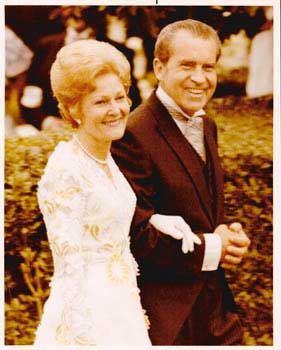 Official White House Photographer - Original Official White House Photograph of President Richard Nixon and First Lady Pat Nixon, on First Daughter Patricia Nixon's Wedding Day
