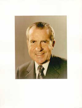 Item #70-0702 Original official White House portrait of President Richard Nixon. Official White...