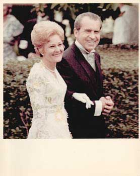 Item #70-0709 Original official White House photograph of President Richard Nixon and First Lady...