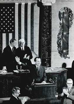 Item #70-0712 Original official White House photograph of President Richard Nixon, Vice-President...