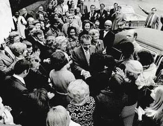Item #70-0715 Original official White House photograph of President Richard Nixon with members of...