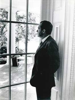 Item #70-0716 Original official White House portrait of President Richard Nixon at the White...