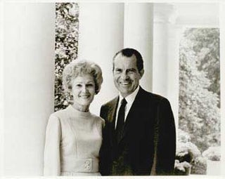 Item #70-0721 Original official White House photograph of President Richard Nixon and First Lady...