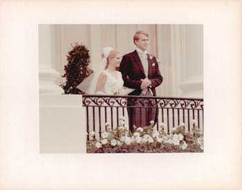 Official White House Photographer - Original Official White House Photograph of President Richard Nixon's Daughter Patricia Nixon and Her Husband, Edward Finch Cox on Their Wedding Day