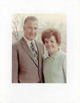Official White House Photographer - Original Official White House Portrait of Vice President Spiro Agnew and Second Lady Judy Agnew